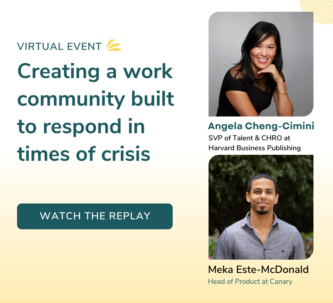 Canary fintech webinar: creating a work community built to respond in times of crisis